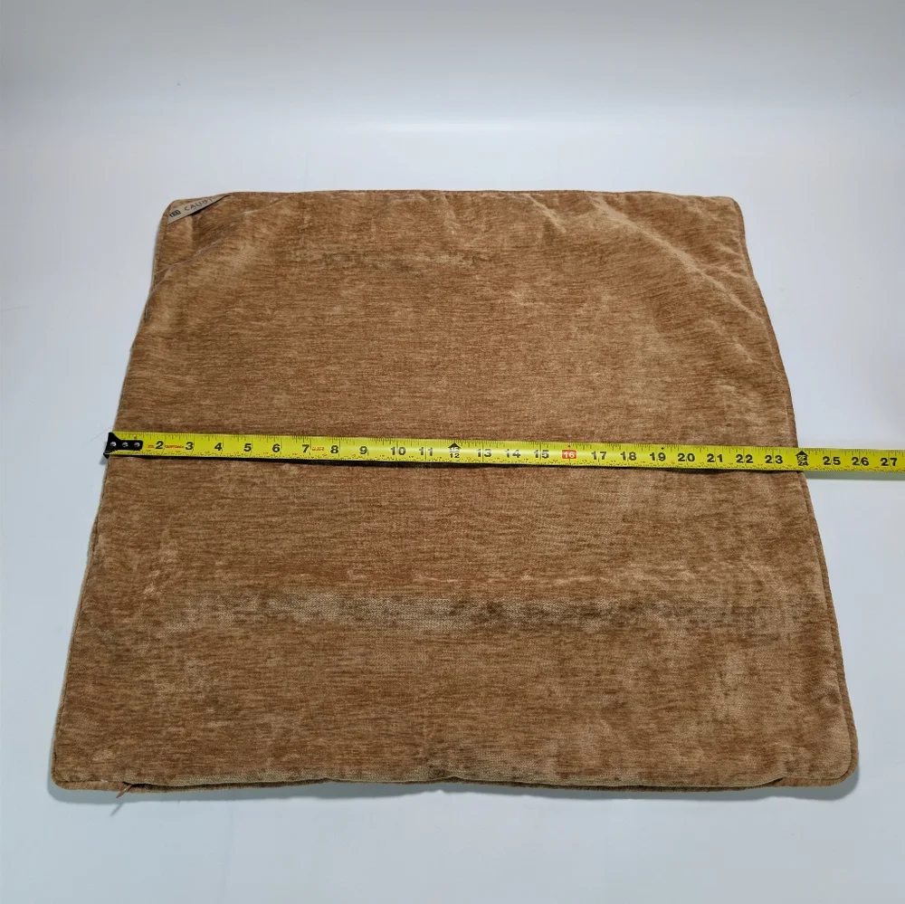 Callisto Home Chenille Velvet Textured Square Accent Pillow Covers - Set of 2